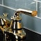 Kingston Brass 4" Centerset Bathroom Faucet with Brass Pop-Up, Polished Brass KB622RXLB - alternate 6
